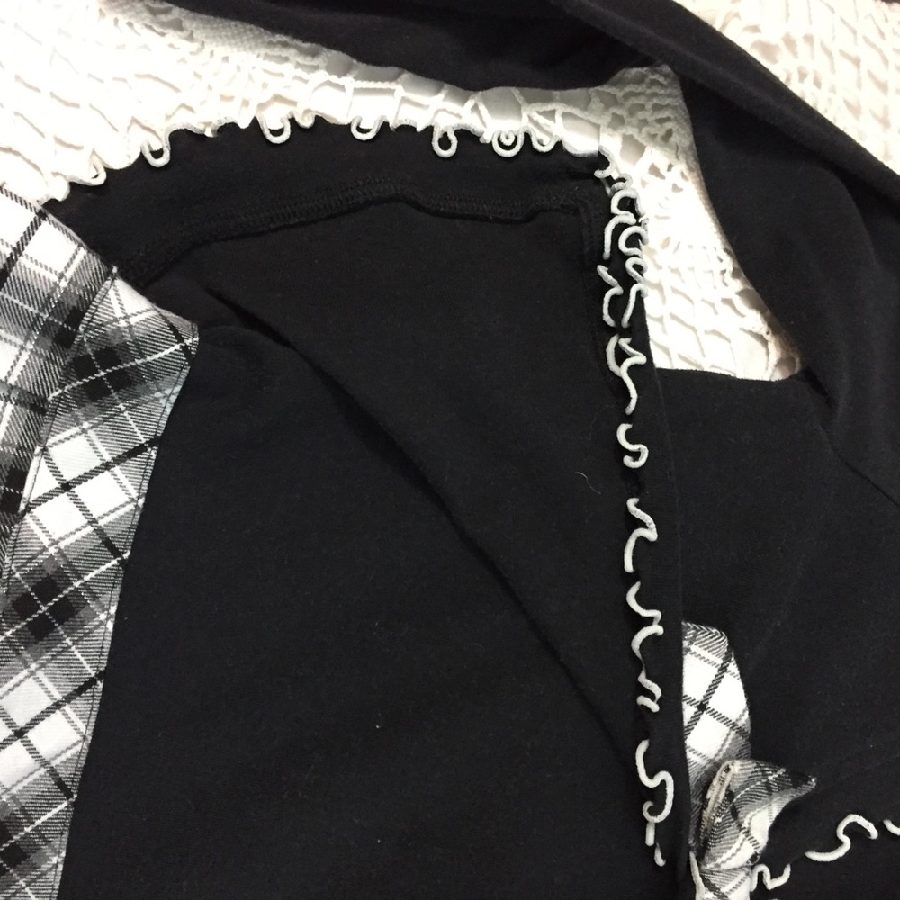 Emily West one piece dress with Black built in jacket over plaid skirt - Picture 6 of 10
